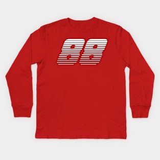 88 white sporty Kids Long Sleeve T-Shirt